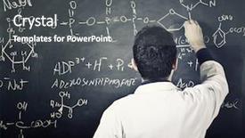  Presentation with student writing teacher - Amazing slide deck having teacher writing on classic blackboard backdrop and a  colored foreground