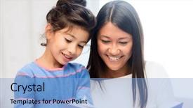  Presentation with school family - Audience pleasing presentation theme consisting of teachers parents - family children education school backdrop and a light blue colored foreground