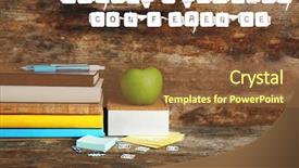  Presentation with teacher parent - Slides featuring teachers parents - stationary with text parent-teacher conference background and a tawny brown colored foreground