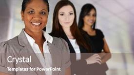  Presentation with team working together - Amazing PPT theme having teachers team - businesswomen of all races working backdrop and a  colored foreground