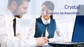  Presentation with cooperative cooperation at new project - Amazing PPT layouts having teaching adults - young businesspeople discuss the new backdrop and a  colored foreground