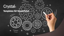  Presentation with chalk - Audience pleasing PPT layouts consisting of teaching adults process - female hand holding white chalk backdrop and a  colored foreground