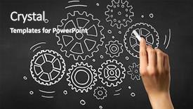  Presentation with chalk - Audience pleasing PPT layouts consisting of teaching adults process - female hand holding white chalk backdrop and a  colored foreground