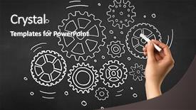  Presentation with hand holding puzzle piece - Audience pleasing slides consisting of teaching adults process - female hand holding white chalk backdrop and a  colored foreground