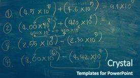  Presentation with chalkboard - Beautiful theme featuring teaching effects - blackboard chalkboard texture filtered image backdrop and a ocean colored foreground