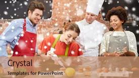  Presentation with gourmet sweet dessert bakery food - Theme enhanced with teaching effects - cooking class culinary bakery food background and a  colored foreground