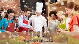  Presentation with gardening healthy food cooking - Theme enhanced with teaching effects - cooking class culinary food background and a  colored foreground