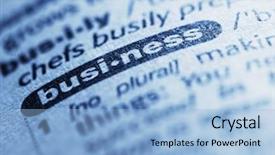  Presentation with definition - PPT layouts featuring teaching english - dictionary definition of word business background and a light blue colored foreground