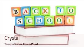  Presentation with grammar - Audience pleasing PPT theme consisting of teaching english grammar - books and alphabet blocks isolated backdrop and a lemonade colored foreground