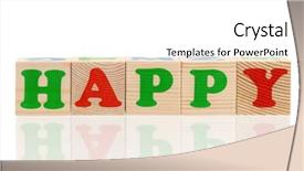  Presentation with alphabet - Beautiful slides featuring teaching english grammar - happy word formed by colorful backdrop and a white colored foreground