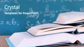  Presentation with book holy bible table - Cool new presentation design with teaching maths - books on wooden table backdrop and a ocean colored foreground