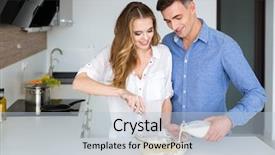  Presentation with glass - Beautiful presentation featuring teaching methods - beautiful couple mixing products backdrop and a  colored foreground