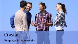  Presentation with wealth people problem - Theme featuring teaching methods - creative young people discussing their background and a  colored foreground