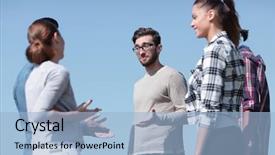  Presentation with problem statement problems and solutions - Presentation consisting of teaching methods - group of students discussing their background and a light blue colored foreground