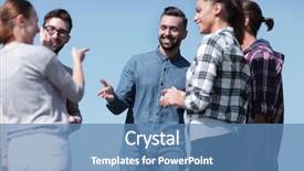  Presentation with students - PPT theme with teaching methods - group of students discussing their background and a teal colored foreground