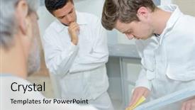  Presentation with 3d men - Cool new PPT layouts with teaching methods - men in white uniform backdrop and a  colored foreground