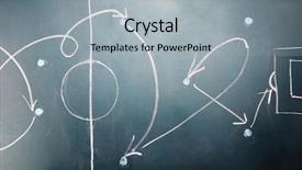  Presentation with strategy plan - Beautiful theme featuring teaching strategy - soccer plan on blackboard backdrop and a light gray colored foreground