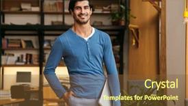  Presentation with special education young adult man - Audience pleasing theme consisting of teaching styles - handsome young man carrying laptop backdrop and a tawny brown colored foreground