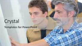  Presentation with teaching - Beautiful slide set featuring teaching the next generation backdrop and a light gray colored foreground