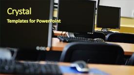  Presentation with monitor computer - Slides with teaching tool - brand new computer with tft background and a wine colored foreground