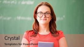  Presentation with high school diversity - Cool new slides with teaching tool - high school student standing infront backdrop and a coral colored foreground