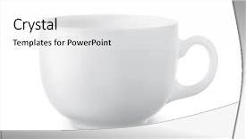  Presentation with coffee cup - Cool new PPT theme with teacup - blank white coffee cup isolated backdrop and a white colored foreground
