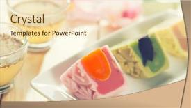  Presentation with white snow - Slide set with teacup chinese mid autumn festival background and a lemonade colored foreground