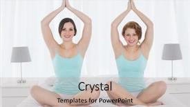  Presentation with teal - Amazing PPT layouts having teal cross - full length portrait of two backdrop and a  colored foreground