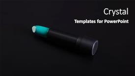  Presentation with teal - Presentation theme with teal green lipstick on black background studio shot background and a black colored foreground