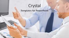  Presentation with office - PPT layouts enhanced with account team - businesss and office concept background and a sky blue colored foreground