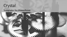  Presentation with gears - Beautiful slides featuring quality team - clock's gears backdrop and a  colored foreground