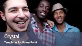  Presentation with pure white - Colorful PPT theme enhanced with river runs through a farmland valley as the leaves change in autumn backdrop and a coral colored foreground