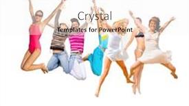  Presentation with team achievement - Presentation design having team-achievement-big-group background and a white colored foreground