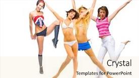  Presentation with team achievement - Amazing slides having team achievement big group backdrop and a lemonade colored foreground