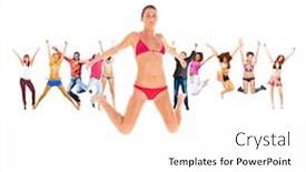  Presentation with team achievement - Beautiful presentation theme featuring team-achievement-big-group backdrop and a white colored foreground