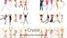  Presentation with team achievement - Presentation theme having team achievement over white background and a cream colored foreground