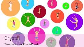  Presentation with team achievement - Slides consisting of team-achievement-team-victory background and a lilac colored foreground