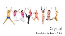  Presentation with team achievement - Slide deck featuring team achievement team victory background and a white colored foreground