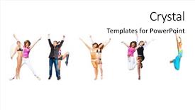  Presentation with team achievement - Slide set consisting of team achievement united colleagues background and a white colored foreground