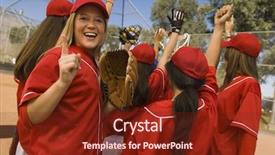  Presentation with team player - PPT layouts enhanced with team after a winning background and a tawny brown colored foreground