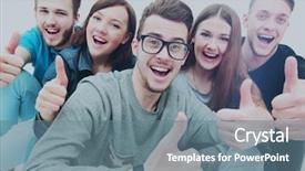  Presentation with sports event - Amazing PPT layouts having team at the corporate sports backdrop and a ocean colored foreground