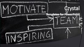  Presentation with team building - PPT layouts with team building and coaching flow background and a dark gray colored foreground