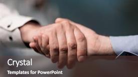  Presentation with handshake - Cool new PPT layouts with team building closing - close up confident handshake backdrop and a tawny brown colored foreground