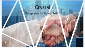  Presentation with shaking hands - Amazing slide set having team building closing - close up on partners shaking backdrop and a light blue colored foreground