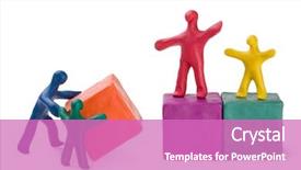  Presentation with team building - Audience pleasing presentation consisting of team building closing - family at the construction site backdrop and a coral colored foreground