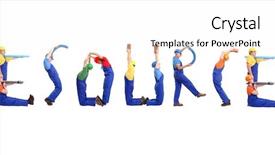  Presentation with resources - Beautiful presentation theme featuring team building words - group of young people wearing backdrop and a pink colored foreground