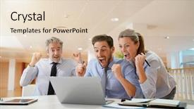  Presentation with outcome - Colorful presentation design enhanced with hard work pays - dynamic startup team celebrating successful backdrop and a soft green colored foreground