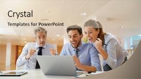  Presentation with outcome - PPT layouts enhanced with hard work pays - dynamic startup team celebrating successful background and a lemonade colored foreground