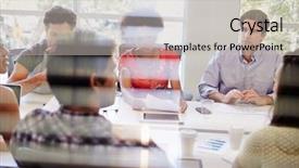  Presentation with meeting - Colorful theme enhanced with team culture - designers having meeting viewed backdrop and a light gray colored foreground