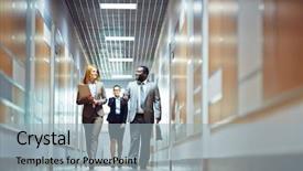  Presentation with elegant - Presentation with team culture - elegant businessman talking to female background and a light gray colored foreground